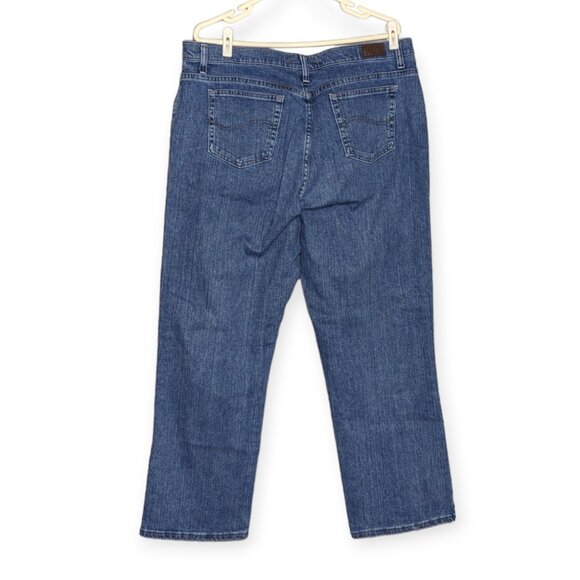 Lee Relaxed Fit Straight Leg at the Waist High Rise Denim Jeans Size 18 Medium - Picture 5 of 14